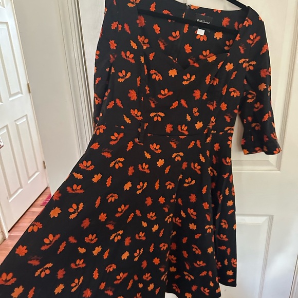 ELIANA COLLECTIF RETRO 50S ACORN PRINT SWING DRESS - Uk - Fall / Autumn theme - Picture 8 of 13